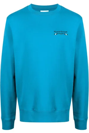 Maison Kitsuné Logo-embroidered cotton sweatshirt