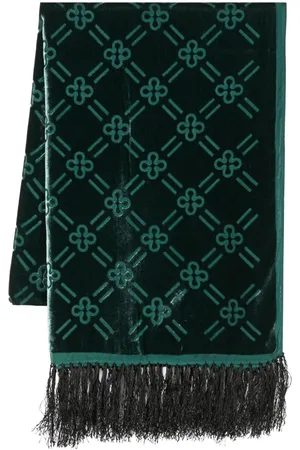 V°73 Velvet fringed scarf