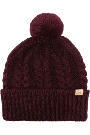 Woolrich Logo-tag pompom-detail beanie