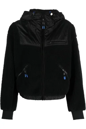Woolrich Panelled-design zip-up hoodie