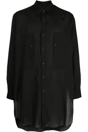 YOHJI YAMAMOTO Pointed-collar long-length shirt