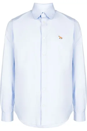 Maison Kitsuné Embroidered-Fox cotton shirt