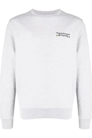 Maison Kitsuné Logo-embroidered cotton sweatshirt