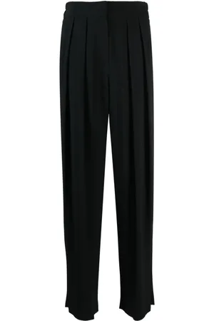 Emporio Armani Box-pleat wide-leg trousers