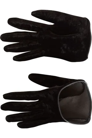 Valentino Garavani Vlogo Chain Gloves In Nappa And Cashmere for Woman in  Black