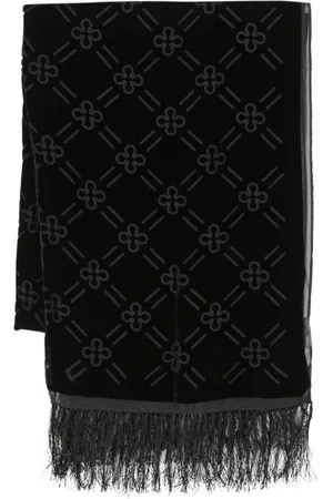 V°73 Velvet fringed scarf