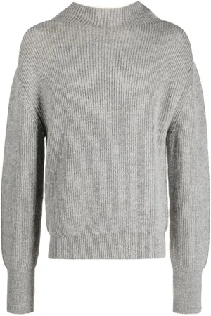 There Was One Two-tone ribbed-knit jumper
