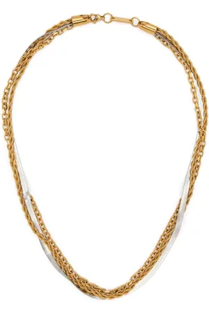 logo-engraved rolo-chain necklace, DARKAI