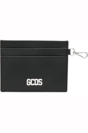 GCDS Comma logo-plaque leather cardholder