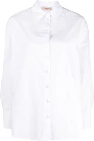 Twin-Set Chain-link belt poplin shirt