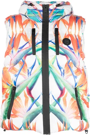 Philipp Plein Botanical-print puffer gilet