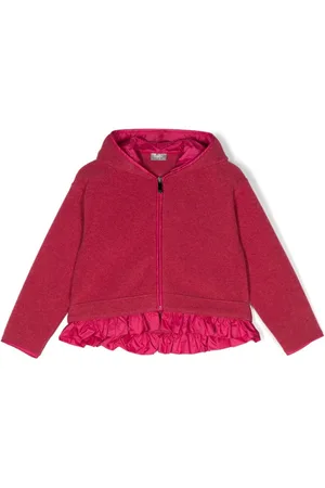 Il gufo Ruffled hooded jacket