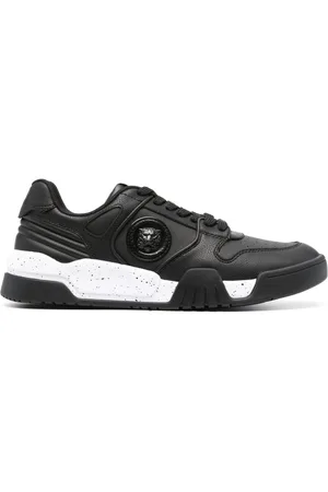 Roberto Cavalli Logo-patch leather sneakers