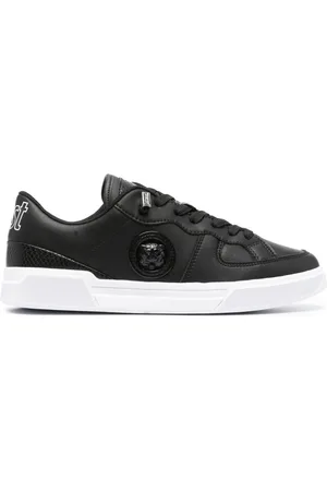 Roberto Cavalli Logo-patch leather sneakers