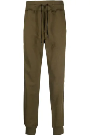 VERSACE Logo-tape detail cotton track pants