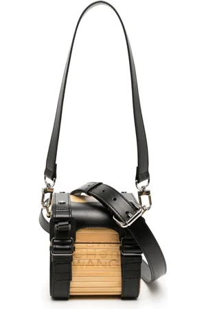 Feng Chen Wang Large Black Strap Bamboo Bag