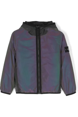 Stone Island Compass-print hooded jacket