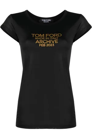Tom Ford Logo-print silk T-shirt