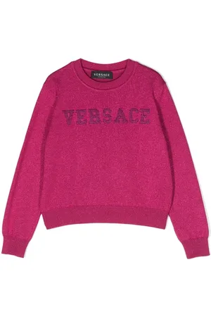 VERSACE Appliqu??-logo crew-neck jumper