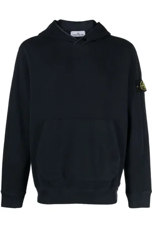 Stone Island Compass-appliqu?? cotton hoodie