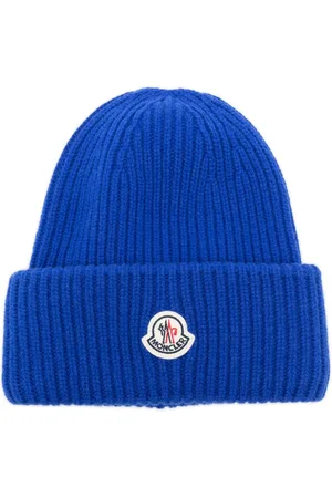 Moncler Logo-patch ribbed-knit beanie