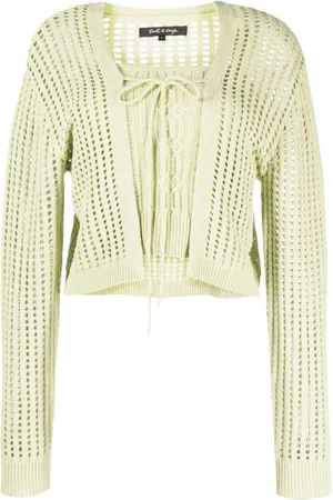 tout a coup Ribbed-trim drawstring cardigan