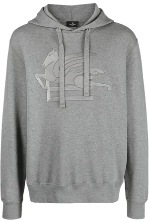 Etro Logo-stamp cotton hoodie