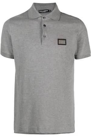 Dolce & Gabbana Logo-plaque cotton polo shirt