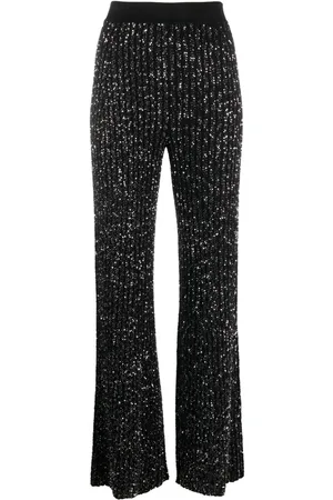 Missoni Sequin-embellished ribbed-knit trousers
