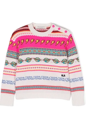 PHILOSOPHY DI LORENZO SERAFINI Fair isle intarsia knit round-neck jumper