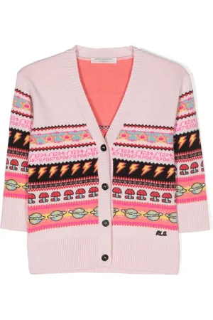 PHILOSOPHY DI LORENZO SERAFINI Fair isle intarsia knit V-neck cardigan