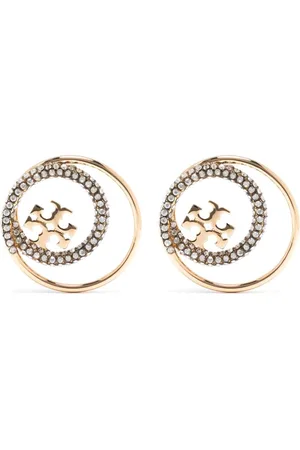 Tory Burch Kira Clover logo-plaque Earrings - Farfetch