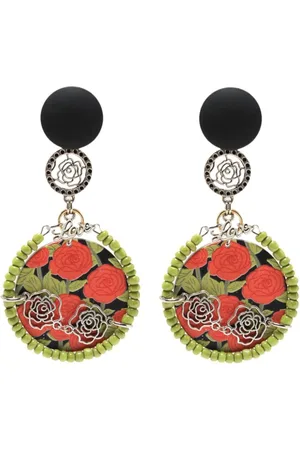 AMIR SLAMA Love floral-print earring