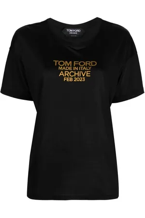 Tom Ford Logo-print silk T-shirt