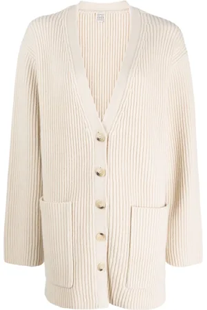 Totême V-neck ribbed wool cardigan