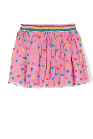 Stella McCartney Elasticated-waistband heart-print tutu skirt
