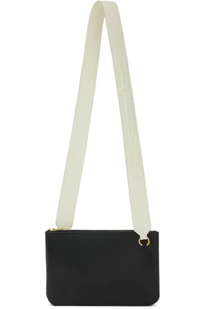 Jil Sander Link LG logo-strap leather crossbody bag