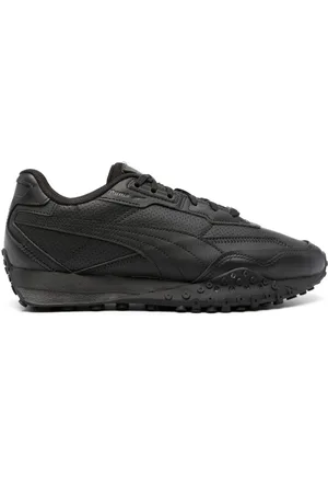 PUMA Match 74 Leather Sneakers in Black for Men | Lyst