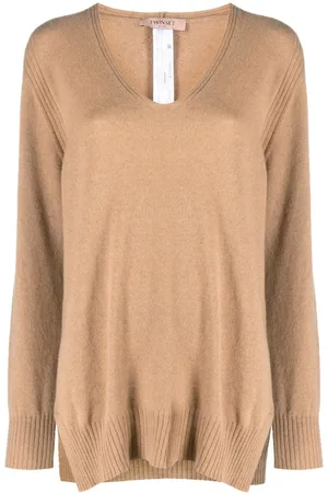 Twin-Set Logo-perforated cashmere jumper