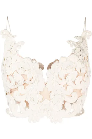 ZIMMERMANN Sensory lace cropped top