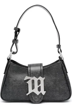 MISBHV Small logo-plaque leather shoulder bag