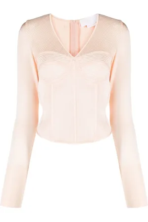 Simmi high neck corset top in pink