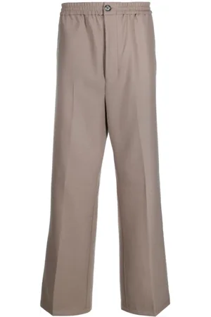 Capreze Men With Pockets Trousers Stretch Zipper Dress Pant Work Bottom  High Waist Suit Pants Yellow 42 - Walmart.com