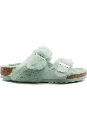 Grey fluffy online birkenstocks