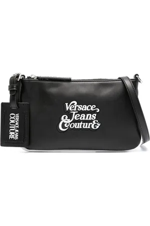Versace Jeans Couture logo-lettering snakeskin-effect Crossbody Bag -  Farfetch