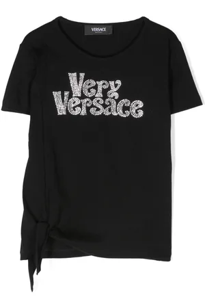 Versace Baroque Crystal Grid-print T-shirt - Farfetch