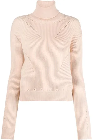 GENNY Logo-charm ribbed-knit jumper