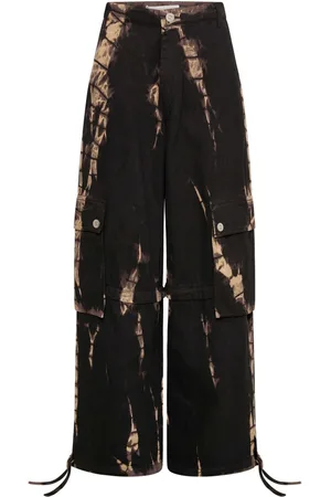 Convertible Tie Dye Denim Cargo Pants in Multicoloured - Dion Lee