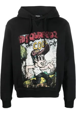 Dsquared2 Graffit-print cotton hoodie