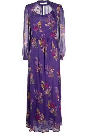 Twin-Set Floral-print georgette maxi dress